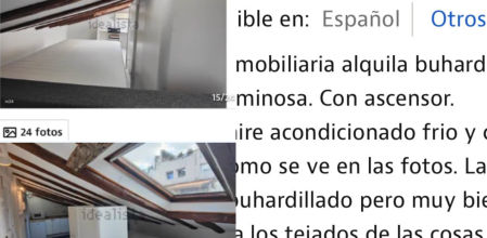 El surrealista anuncio de un “piso” en Madrid: “Casco no incluido”