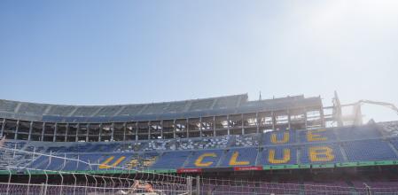 Las obras del Camp Nou avanzan a beun ritmo