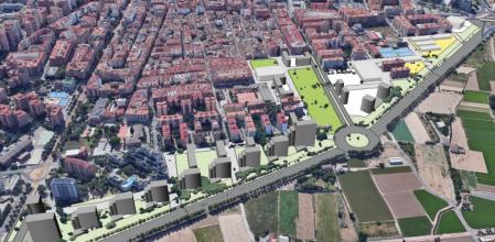 Una de las alternativas presentadas por el arquitecto José María Ezquiaga.