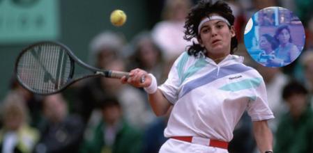 Arantxa Sánchez realiza un golpe de derecha durante el Abierto de Francia de 1989.