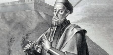 Diego García de Paredes, el “Sansón” extremeño, según un grabado del siglo XVIII