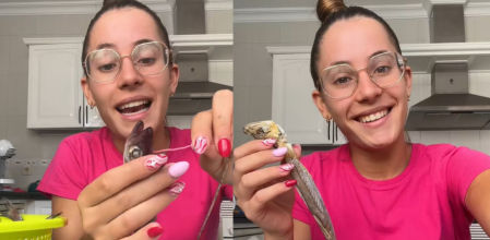 La 'tiktoker' ha llamado la atención de los usuarios con su vídeo.