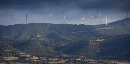 Parque de energía eólica en el Anoia