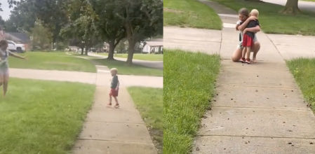 El emotivo reencuentro de un niño con cáncer con sus hermanos tras medio año en el hospital