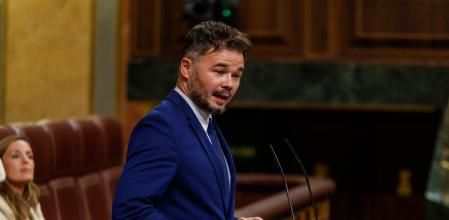 Gabriel Rufián, ayer, en el Congreso de los Diputados