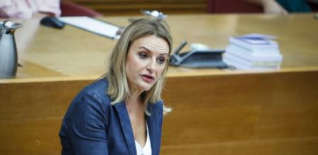 Nuria Montes, consellera de Innovación, este jueves en su comparecencia en Corts Valencianes