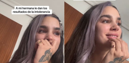 La joven ha llamado la atención de los usuarios con su particular reacción.