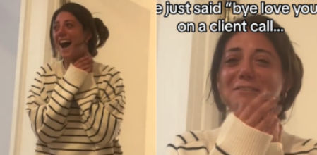 El ataque de risa incontrolable de la joven