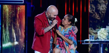 Singer Isabel Pantoja and son Francisco Rivera Pantoja on tv show 