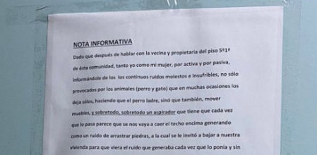 La advertencia en forma de carta