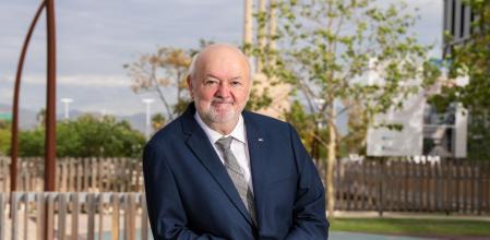 El rector de la UPC, Daniel Crespo , en el Campus Besòs de la universidad