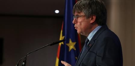 El expresidente catalán Carles Puigdemont en una rueda de prensa el pasado septiembre