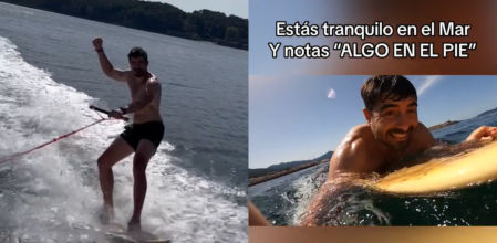 Siente que le 'ha mordido algo en el pie' mientras se da un baño en Galicia y la sorpresa es mayúscula: “Qué pasada”