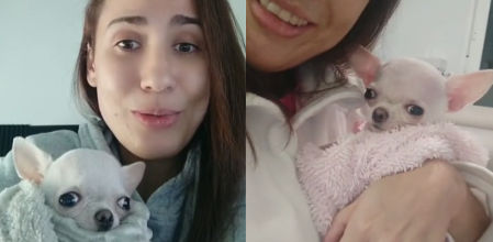 Zoe está prácticamente ciega debido a su enfermedad.