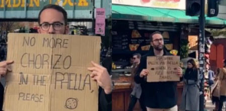 El cartel de protesta