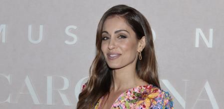 Actress Hiba Abouk at photocall for inauguration of Maestras exhibition in Madrid on Monday, 30 October 2023.