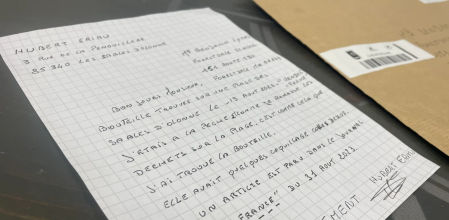 El pescador respondió a la carta, que fue recibida de buen grado