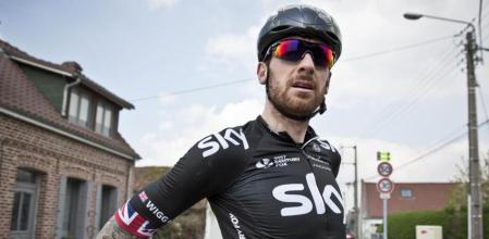 Bradley Wiggins con el mono de Sky, el que fue su equipo desde 2010 hasta 2015