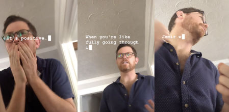 El emotivo momento en el que su mujer le dice que está embarazada tras 15 años intentándolo