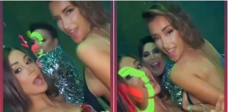 Adara Molinero, el Maestro Joao y Cristina Porta de fiesta