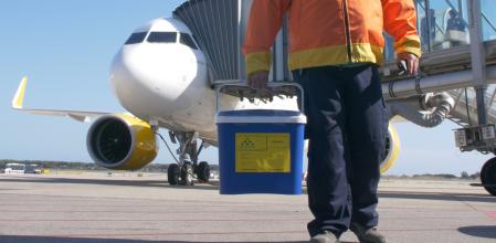 Así viajan en avión los órganos que salvan vidas