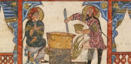 Médico preparando una medicina.