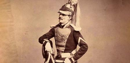 El dragón y corneta Mauban, testigo de la debacle de Waterloo