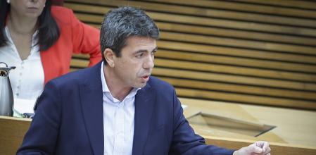 Carlos Mazón durante el debate sobre los efectos de la Ley de Amnistía