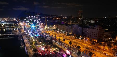 Feria de Navidad en el puerto de Barcelona