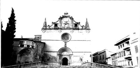 La parroquia de Sant Miquel, en Felanitx, en una imagen de los años 70-80