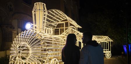 Inicio del espacio Navideño y espectáculo de luces en el Recinto Modernista del Hospital Sant Pau, en Barcelona, 21 de Noviembre de 2023.