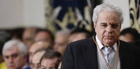 El novelista español Juan Marsé tras recibir el Premio Cervantes el 23 de abril de 2009
