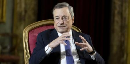 Mario Draghi, a finales de noviembre, durante la presentación de un libro en Roma