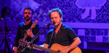 David Carabén, cantante de Mishima que han actuado en el Palau de la Mùsica para el Club Vanguardia