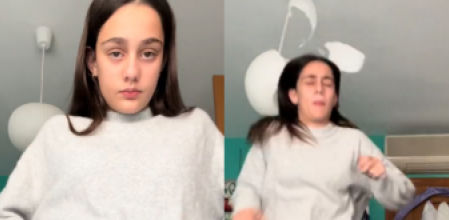 El momento en el que impacta con la lámpara