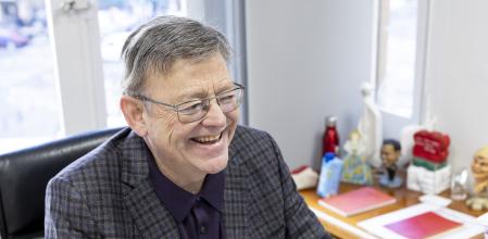 Ximo Puig durante la entrevista