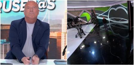 El plató vacío de 'Espejo Público' se 'cuela' por error durante el directo de 'Aruser@s'