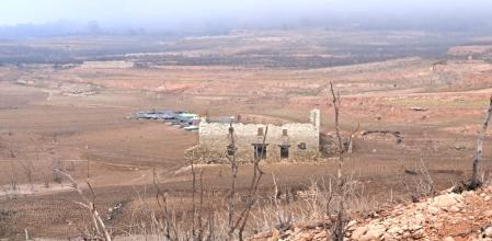 Sequía en el pantano de Sau.