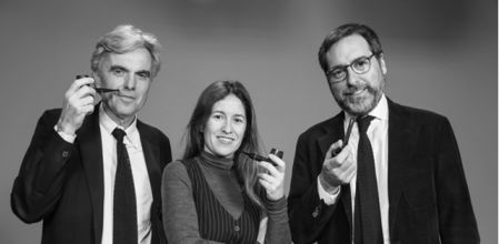 Félix Riera y Llucià Homs en el club de las tres pipas