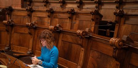 Elisenda Alemany en el Pleno del Ayuntamiento de Barcelona dónde se ha debatido sobre las ordenanzas fiscales. Barcelona, 27 de Octubre de 2023.
