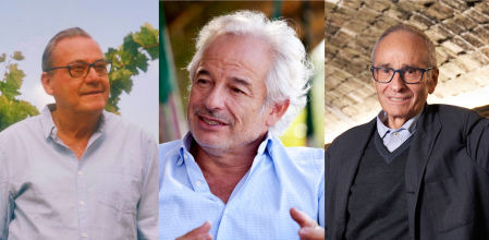 Carlos Esteva, Xavier Gramona y Antoni Mata, destacados personajes del vino del Penedès fallecidos el año pasado