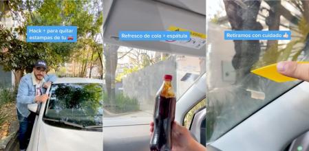 Con un refresco de cola consigue quitar fácilmente la pegatina del cristal