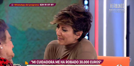 Sonsoles Ónega no puede contener las lágrimas al escuchar el desgarrador relato de Milagros, una anciana de 87 años estafada por su propia cuidadora, durante la emisión de 'Y ahora Sonsoles'