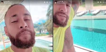 Neymar Jr. muestra la prueba de su excelente condición física.