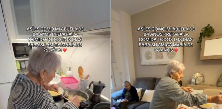 Carmen, la anciana de 84 años que le prepara cada día la comida a su mejor amiga de 96