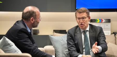 Alberto Núñez Feijóo, trasladó al presidente del PPE, Manfred Weber, su preocupación por la situación política española como posible elemento desestabilizador de la UE