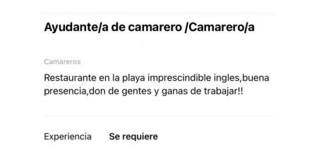 El candidato o candidata al puesto de empleo debe hablar inglés y alemán