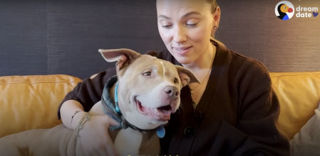 La actriz fue la cita a ciegas de Ocean, la madre pitbull de 12 años