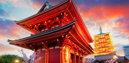Templo Sensoji-ji Asakusa en Japón.