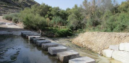 El río Vinalopó, a su paso por Elda, uno de los municipios que opta a fondos Next Generation relacionados con la eficiencia hídrica.